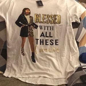 White Ashley Stewart Graffic Tee